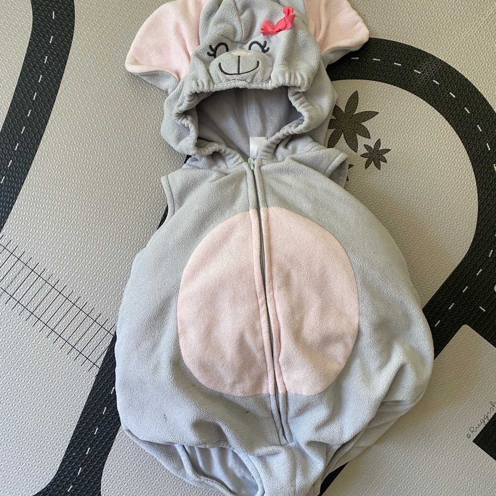 Carter's Gray and Pink Elephant Kids Halloween Costume
